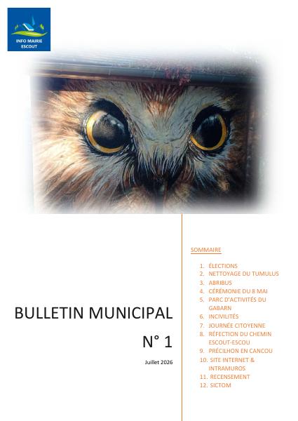 Couverture du bulletin municipal n° 1, juillet 2026